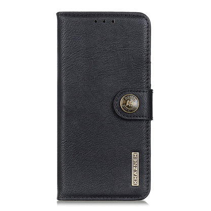 KHAZNEH Magnetic Closure PU Leather Wallet Folding Stand Flip Protective Cover for Motorola Moto E20 / E30 / E40