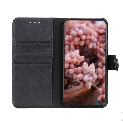 KHAZNEH Magnetic Closure PU Leather Wallet Folding Stand Flip Protective Cover for Motorola Moto E20 / E30 / E40