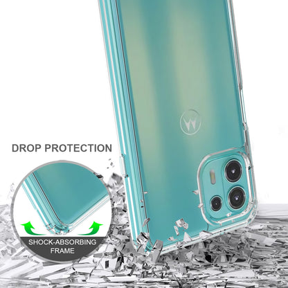 Anti-scratch Drop-protection Acrylic + TPU Transparent Phone Back Case Cover for Motorola Edge 20 Lite