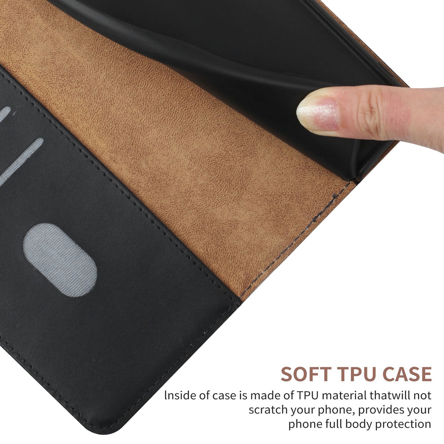 Solid Color Nappa Texture Genuine Leather Wallet Stand Protective Phone Case for Motorola Edge 20 Pro