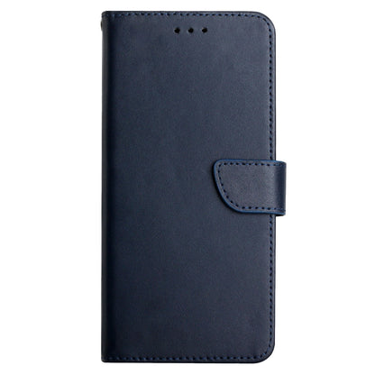 Solid Color Nappa Texture Genuine Leather Wallet Stand Protective Phone Case for Motorola Edge 20 Pro