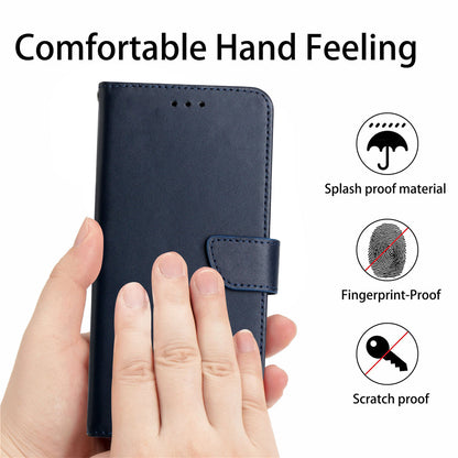 Scratch-proof Nappa Texture Genuine Leather Wallet Stand Protective Phone Case for Motorola Moto G60S