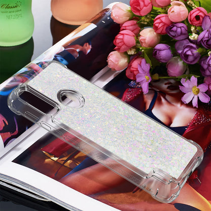 Reinforced Corner Quicksand Liquid Moving Glitter TPU Phone Case Cover for Motorola Moto E7 Power