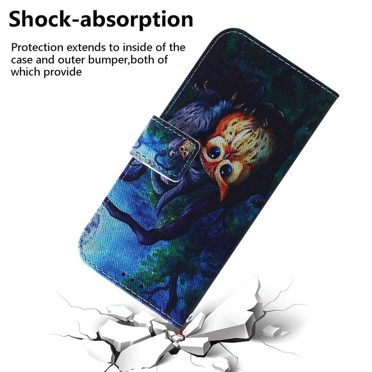 Pattern Printing Magnetic Closure PU Leather Case Stand Wallet Soft TPU Inner Phone Cover for Motorola Moto E20 / E30 / E40