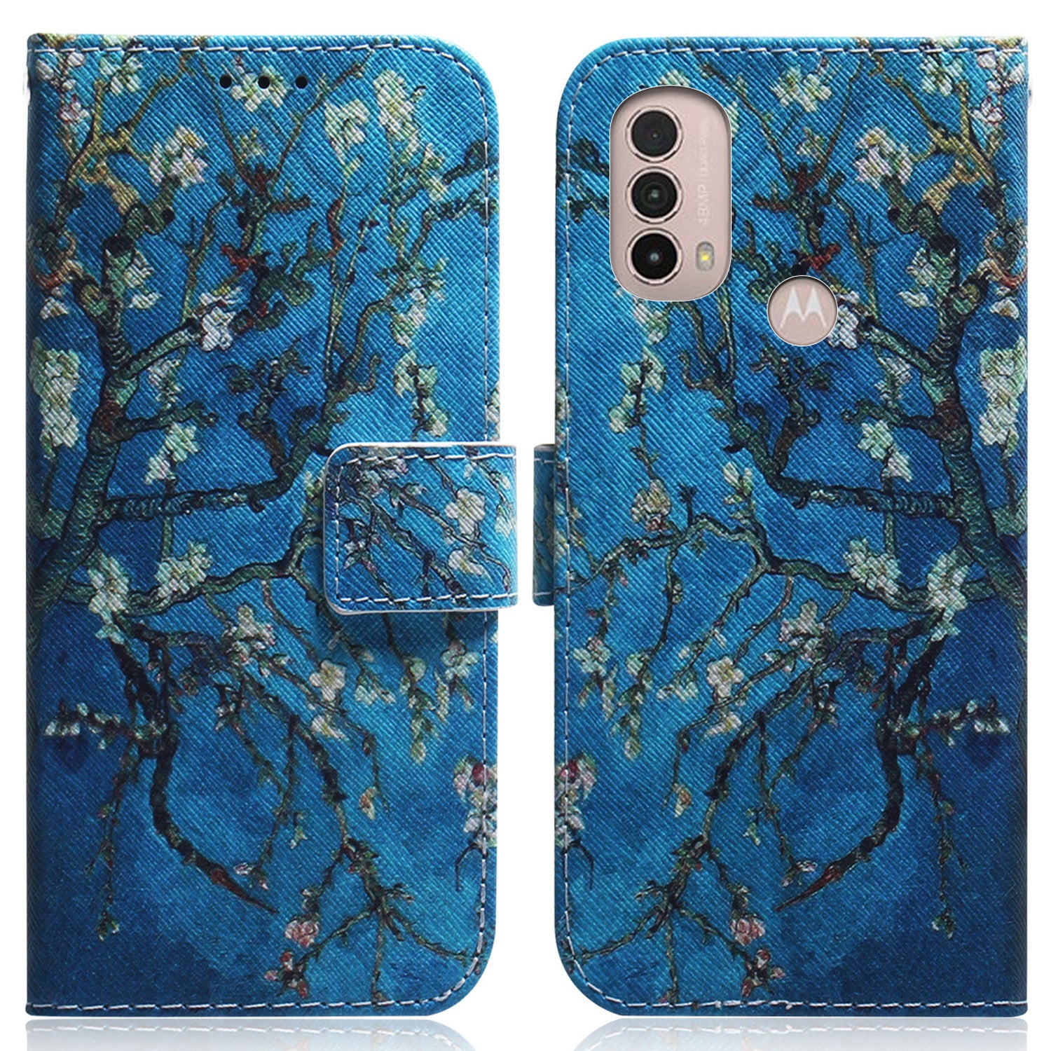 Pattern Printing Magnetic Closure PU Leather Case Stand Wallet Soft TPU Inner Phone Cover for Motorola Moto E20 / E30 / E40