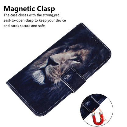 Pattern Printing Magnetic Closure PU Leather Case Stand Wallet Soft TPU Inner Phone Cover for Motorola Moto E20 / E30 / E40