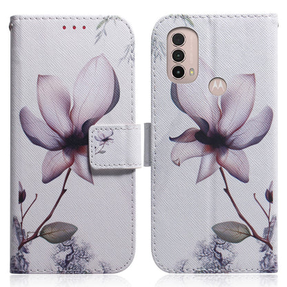 Pattern Printing Magnetic Closure PU Leather Case Stand Wallet Soft TPU Inner Phone Cover for Motorola Moto E20 / E30 / E40