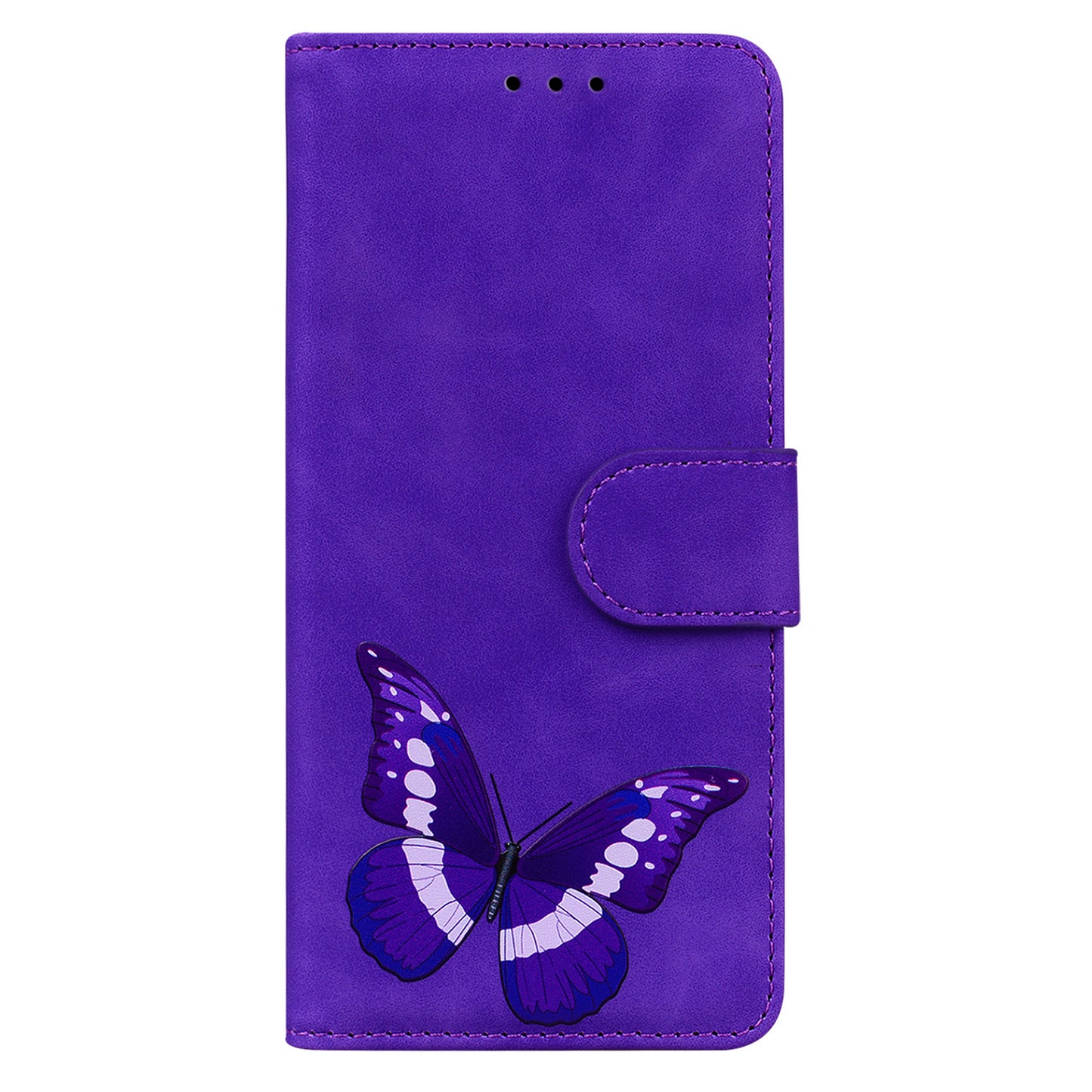 Adjustable Stand Butterfly Printing Skin-touch Leather Wallet Case Phone Cover for Motorola Moto E40/E30/E20