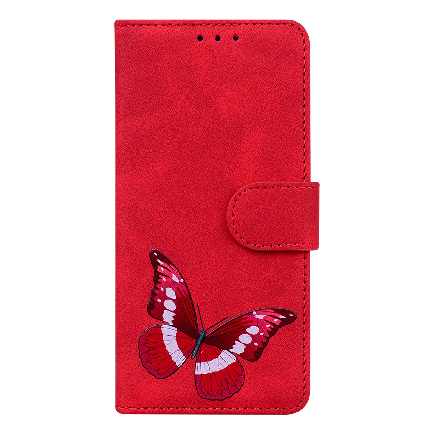 Adjustable Stand Butterfly Printing Skin-touch Leather Wallet Case Phone Cover for Motorola Moto E40/E30/E20