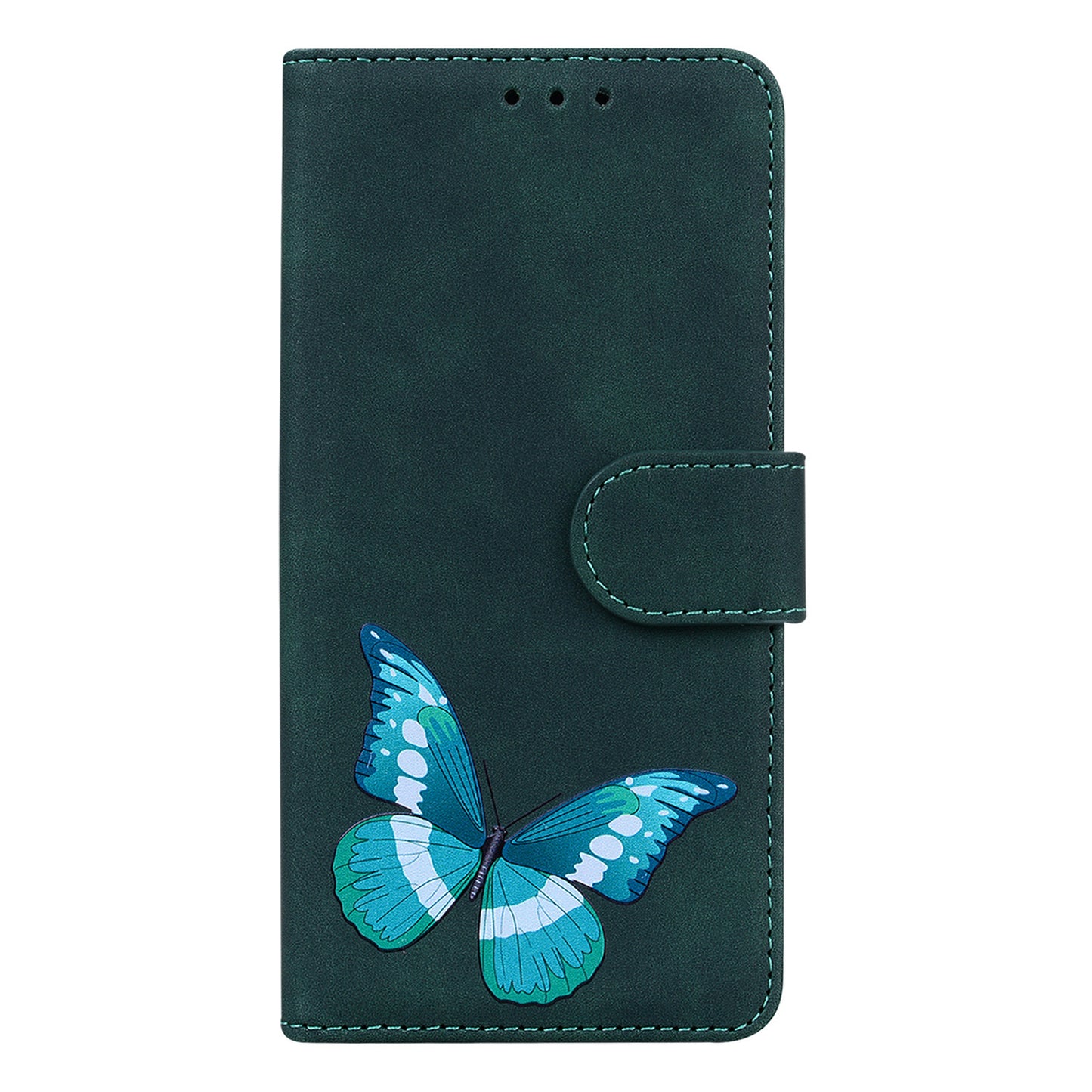 Adjustable Stand Butterfly Printing Skin-touch Leather Wallet Case Phone Cover for Motorola Moto E40/E30/E20