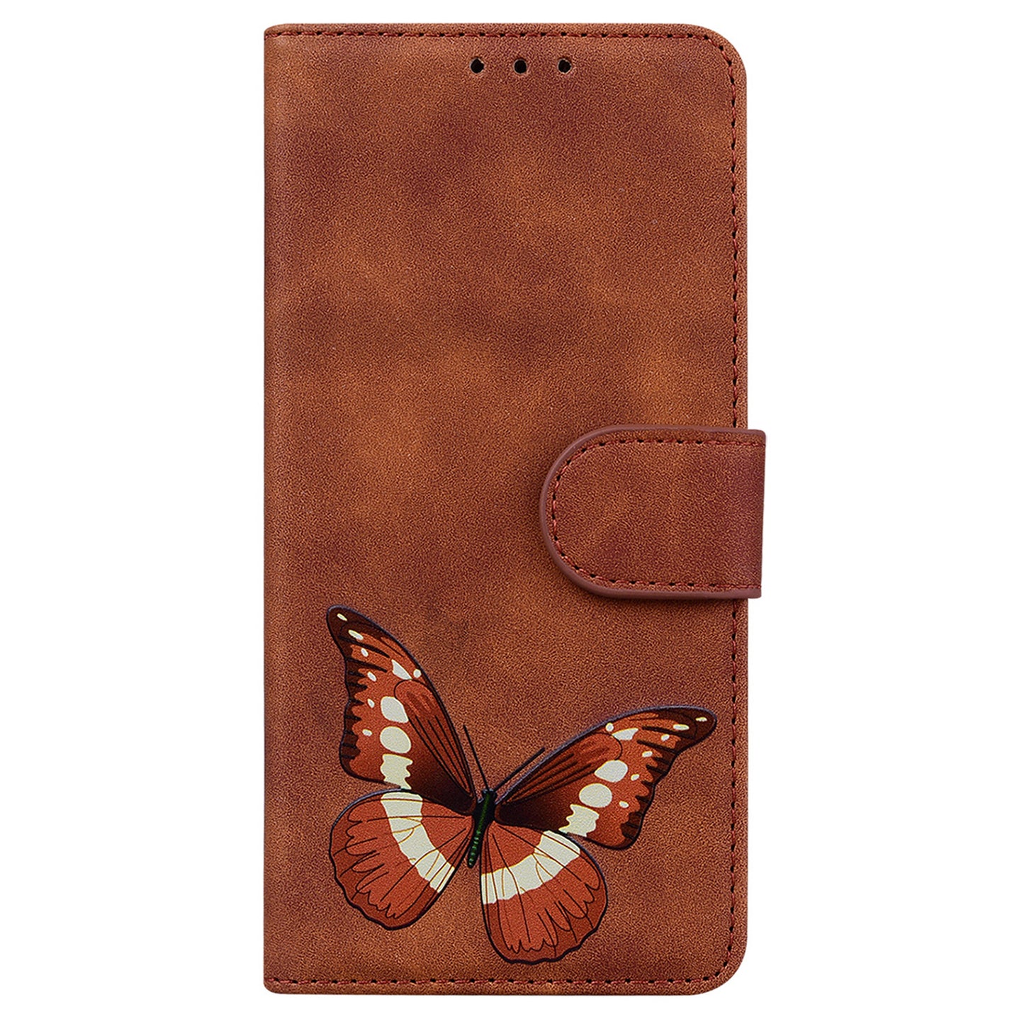 Adjustable Stand Butterfly Printing Skin-touch Leather Wallet Case Phone Cover for Motorola Moto E40/E30/E20