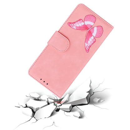 Adjustable Stand Butterfly Printing Skin-touch Leather Wallet Case Phone Cover for Motorola Moto E40/E30/E20