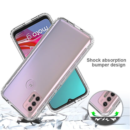 For Motorola Moto G30 Detachable 2-in-1 Design Gradient Color Case Well-protected Clear TPU + PC Phone Cover