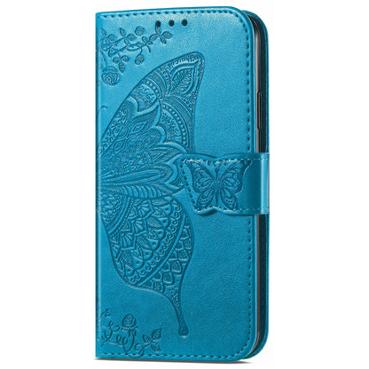 PU Leather Butterfly Flower Imprinted Flip Case Stand Magnetic Closure Protective Cover with Strap for Motorola G Pure