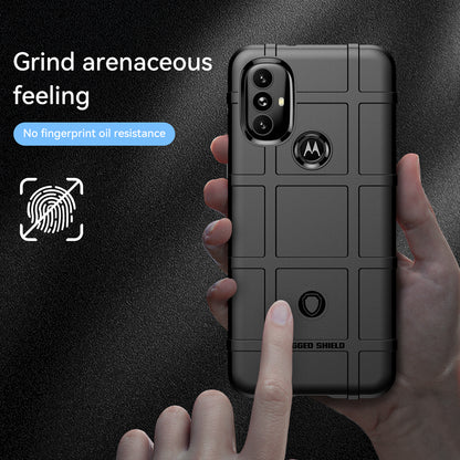 Rugged Square Grid Design Thickened TPU Cushion Shockproof Phone Case for Motorola Moto G Power (2022)