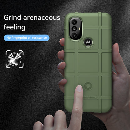 Rugged Square Grid Design Thickened TPU Cushion Shockproof Phone Case for Motorola Moto G Power (2022)