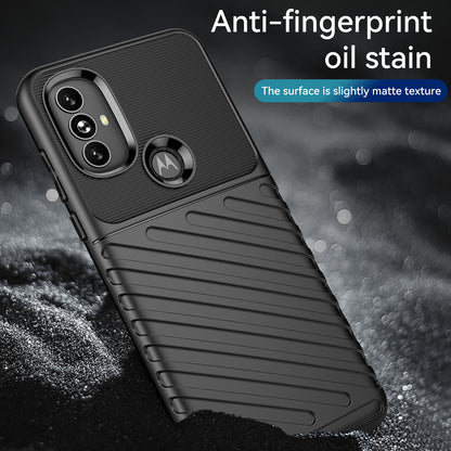 Thunder Series Drop Protection Twill Texture Thickened TPU Shockproof Phone Cover for Motorola Moto G Power (2022)