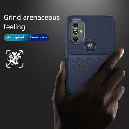 Thunder Series Drop Protection Twill Texture Thickened TPU Shockproof Phone Cover for Motorola Moto G Power (2022)