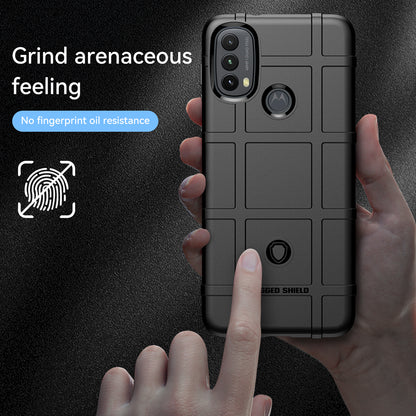 Rugged Square Grid Design Thickened TPU Cushion Shockproof Phone Case for Motorola Moto E20 / E30 / E40