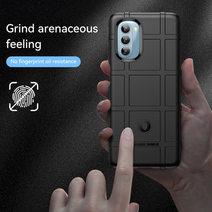 Rugged Square Grid Design Drop Protection Thickened TPU Protective Phone Cover for Motorola Moto G51