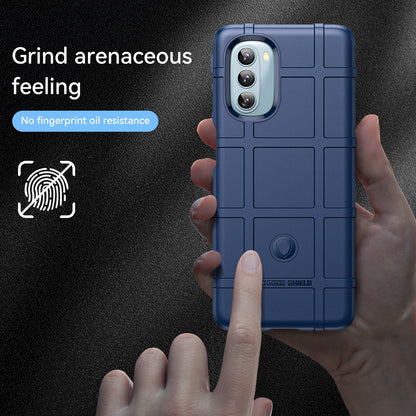 Rugged Square Grid Design Drop Protection Thickened TPU Protective Phone Cover for Motorola Moto G51