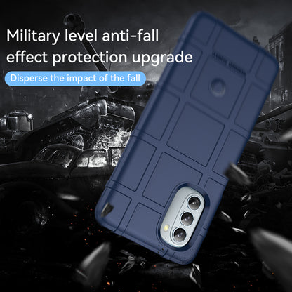 Rugged Square Grid Design Drop Protection Thickened TPU Protective Phone Cover for Motorola Moto G51