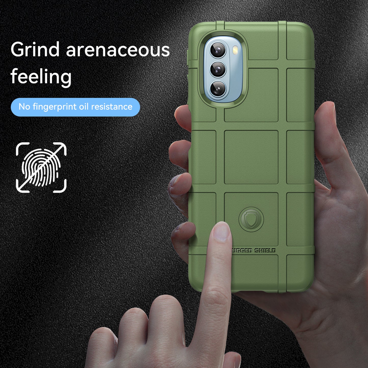 Rugged Square Grid Design Drop Protection Thickened TPU Protective Phone Cover for Motorola Moto G51