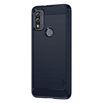 MOFI Anti-fingerprint Brushed Carbon Fiber Design Soft TPU Phone Cover Case for Motorola G Pure