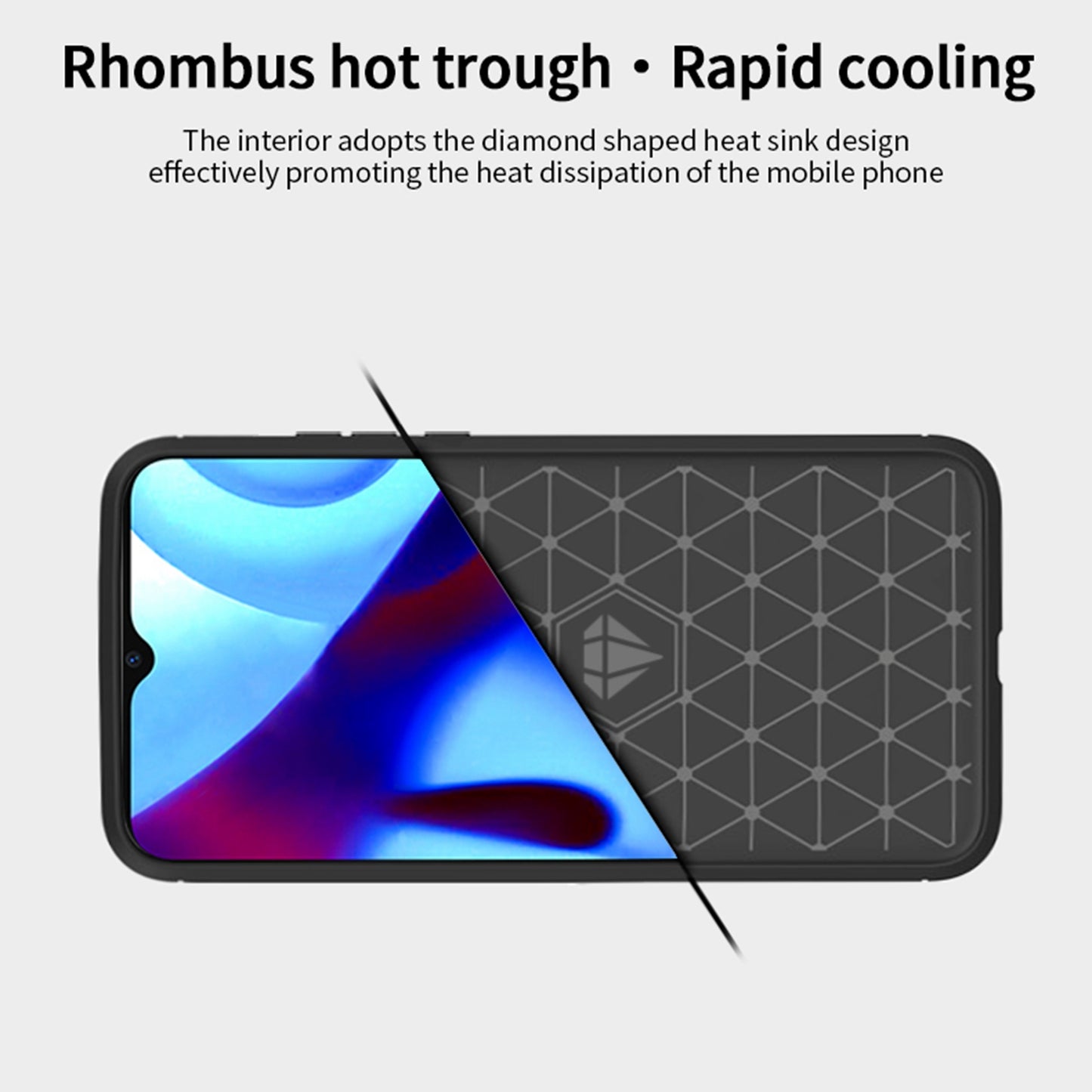 MOFI Anti-fingerprint Brushed Carbon Fiber Design Soft TPU Phone Cover Case for Motorola G Pure