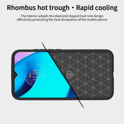 MOFI Brushed Carbon Fiber Design Soft TPU Cover Well-Protected Case for Motorola Moto E20 / E40