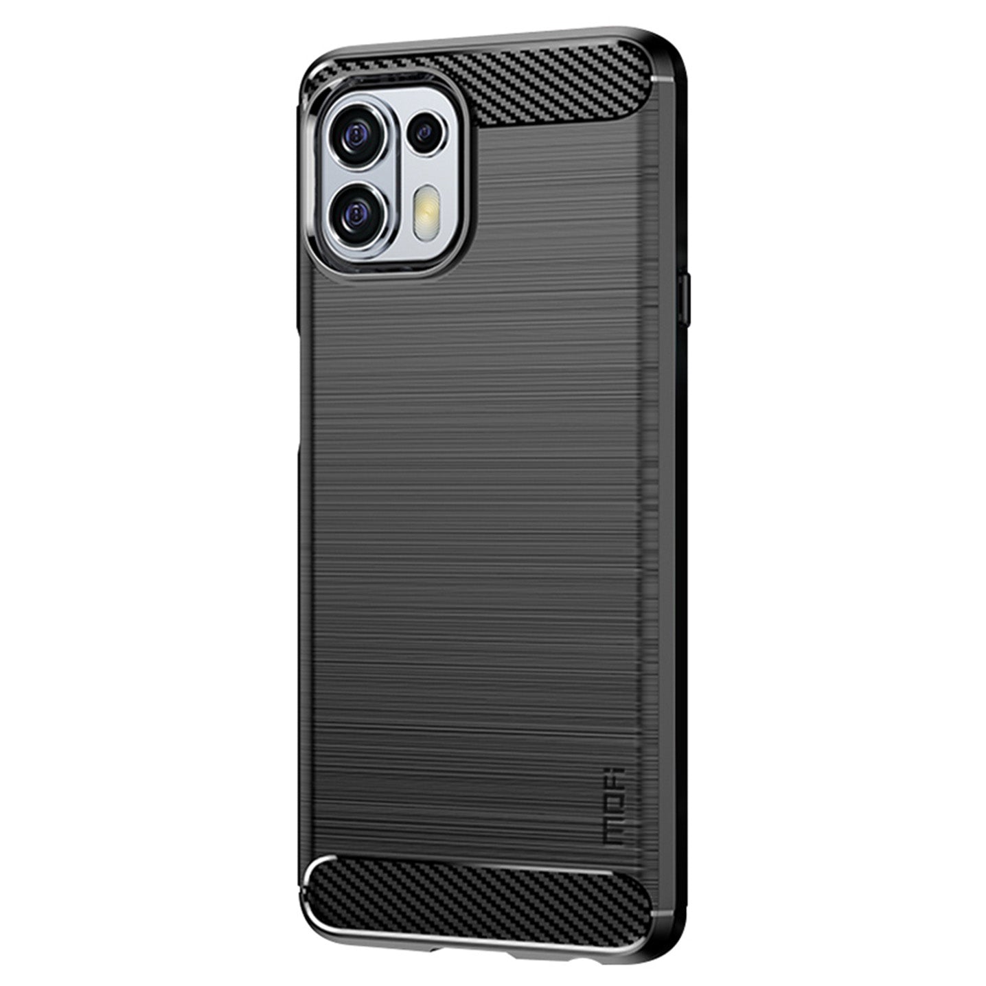 MOFI Soft TPU Cover Brushed Carbon Fiber Design Well-Protected Case for Motorola Edge 20 Lite / Edge 20 Fusion