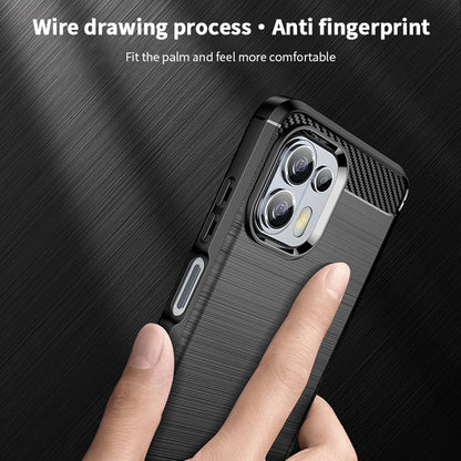 MOFI Soft TPU Cover Brushed Carbon Fiber Design Well-Protected Case for Motorola Edge 20 Lite / Edge 20 Fusion