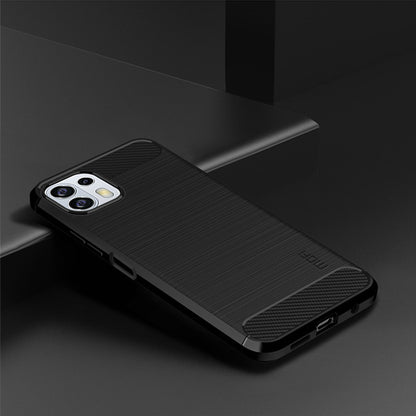 MOFI Soft TPU Cover Brushed Carbon Fiber Design Well-Protected Case for Motorola Edge 20 Lite / Edge 20 Fusion