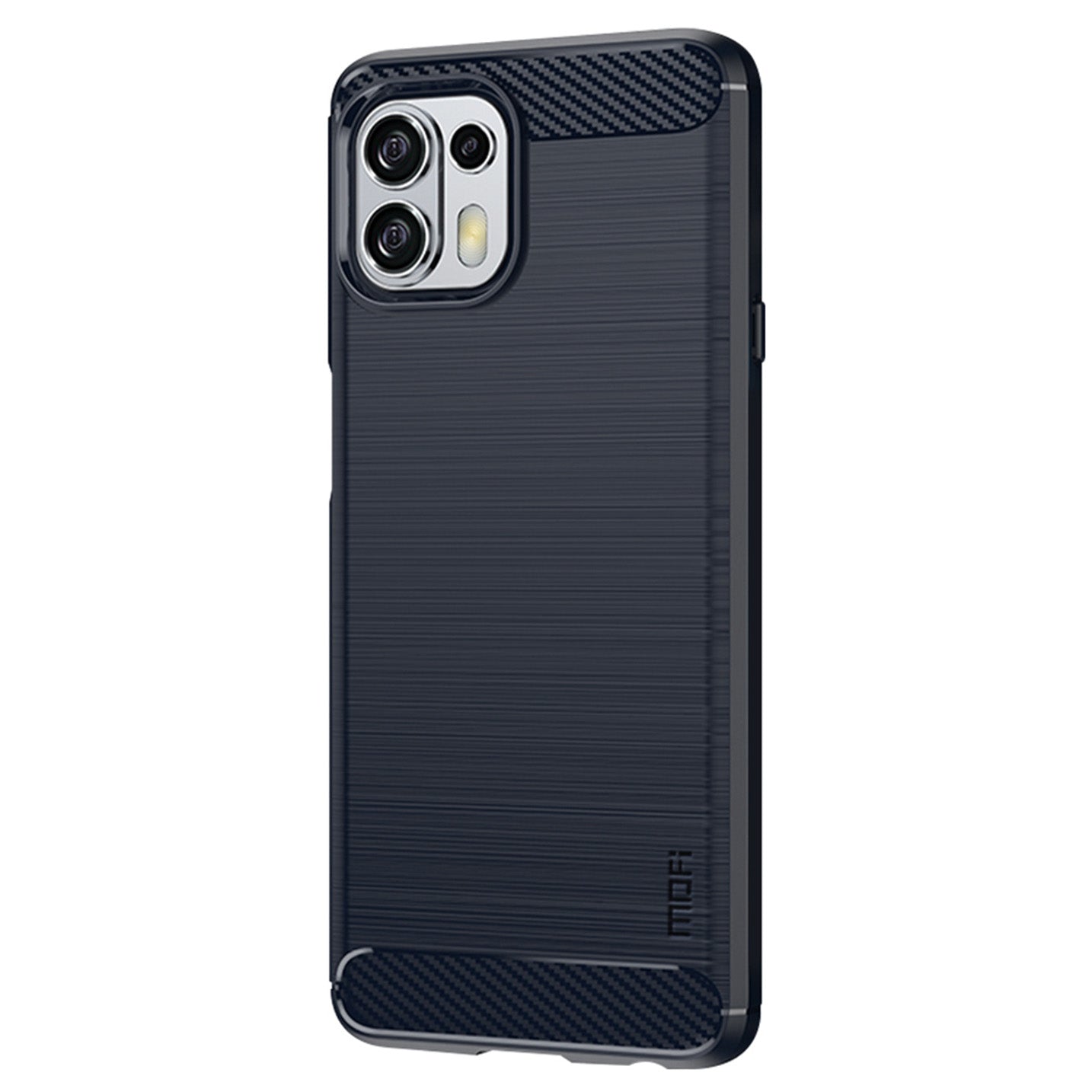 MOFI Soft TPU Cover Brushed Carbon Fiber Design Well-Protected Case for Motorola Edge 20 Lite / Edge 20 Fusion