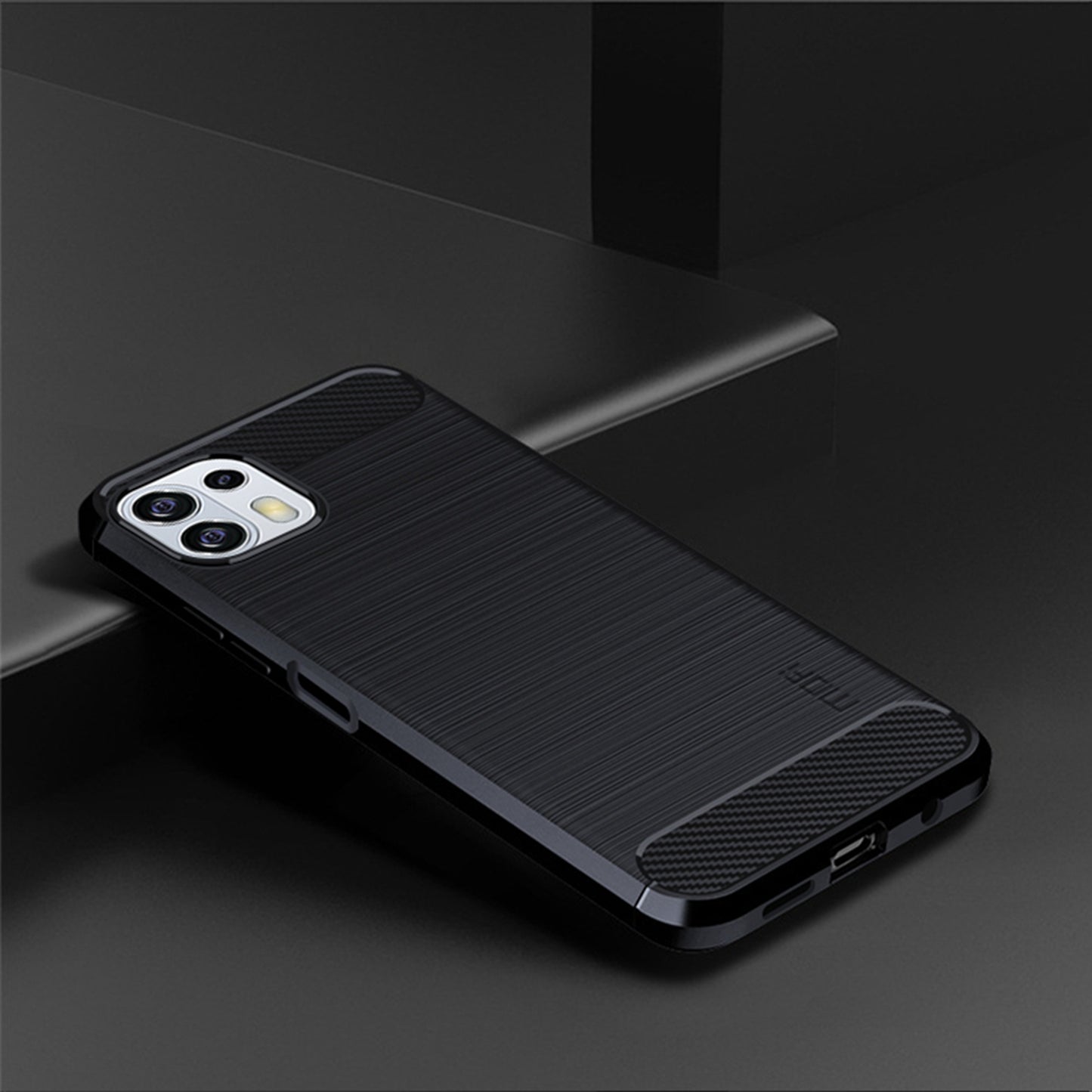 MOFI Soft TPU Cover Brushed Carbon Fiber Design Well-Protected Case for Motorola Edge 20 Lite / Edge 20 Fusion