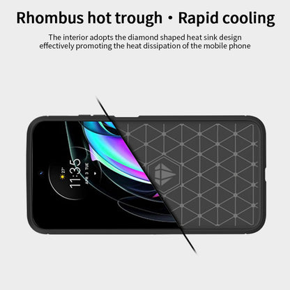 MOFI Soft TPU Cover Brushed Carbon Fiber Design Well-Protected Case for Motorola Edge 20 Lite / Edge 20 Fusion