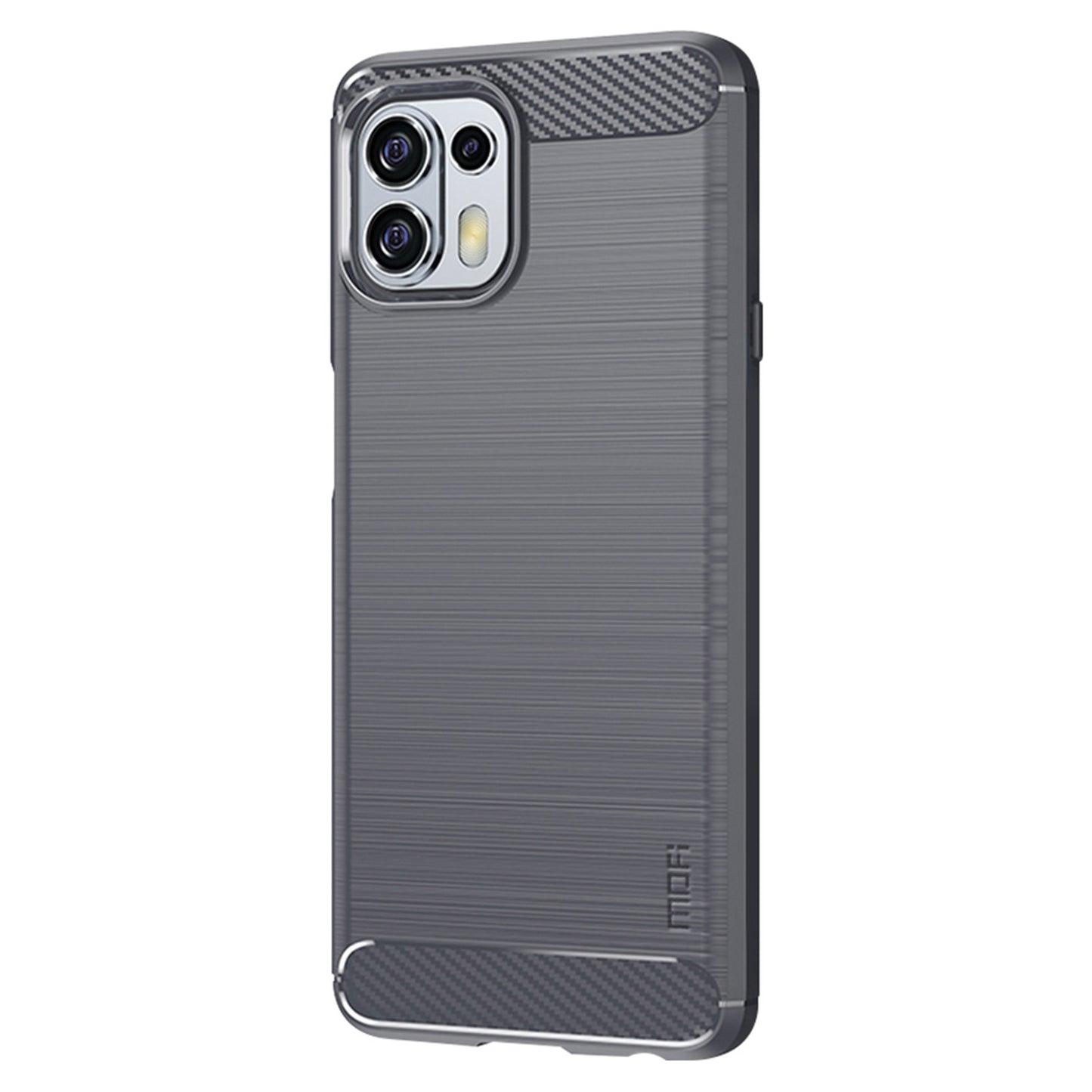 MOFI Soft TPU Cover Brushed Carbon Fiber Design Well-Protected Case for Motorola Edge 20 Lite / Edge 20 Fusion