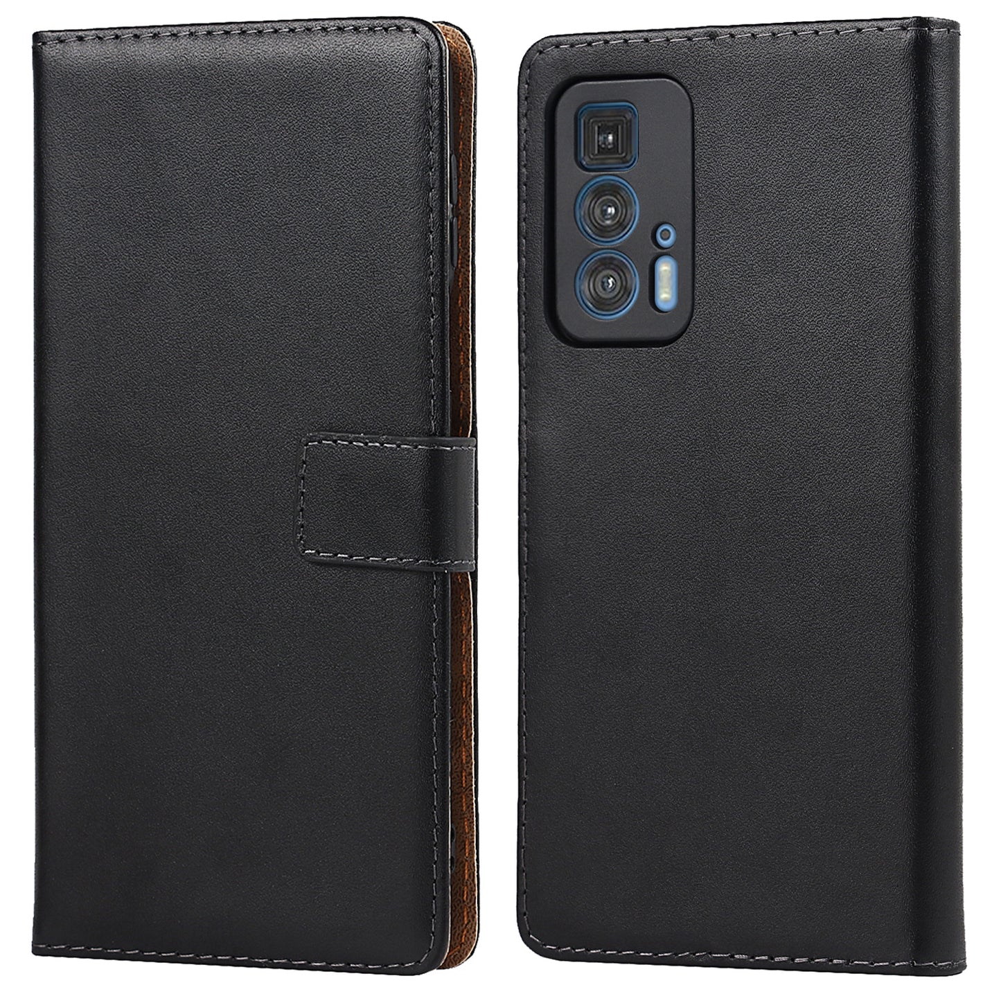 Overall Protection Split Leather Wallet Stand Design Phone Case Protective Cover for Motorola Edge 20 Pro