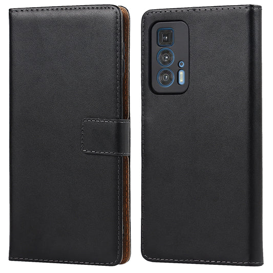 Overall Protection Split Leather Wallet Stand Design Phone Case Protective Cover for Motorola Edge 20 Pro