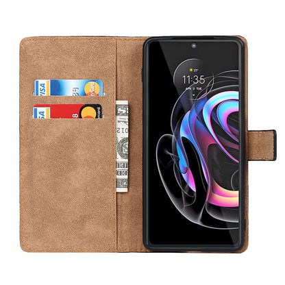 Overall Protection Split Leather Wallet Stand Design Phone Case Protective Cover for Motorola Edge 20 Pro