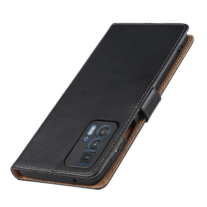 Overall Protection Split Leather Wallet Stand Design Phone Case Protective Cover for Motorola Edge 20 Pro