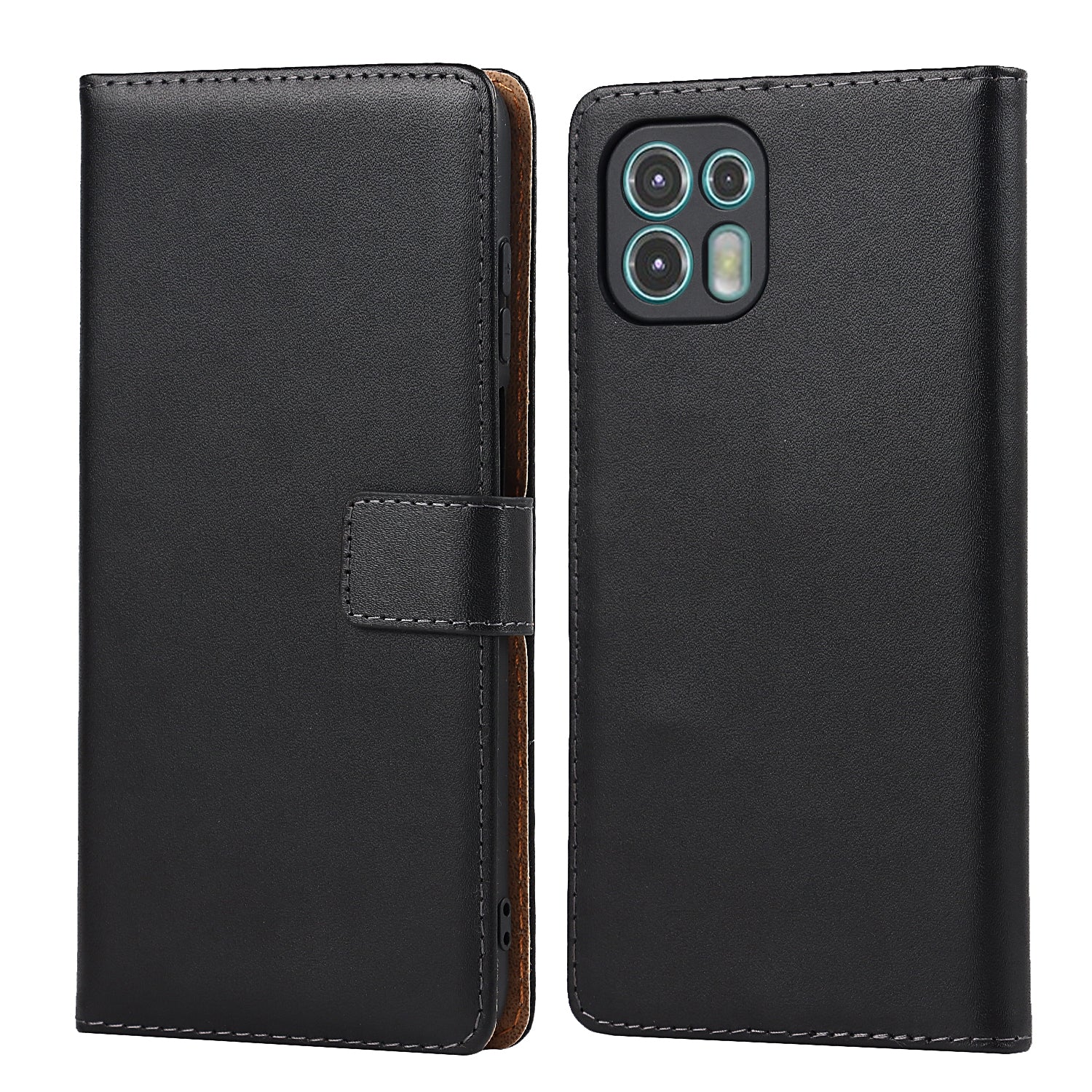 Shockproof Split Leather Wallet Stand Phone Protective Cover Case for Motorola Edge 20 Lite