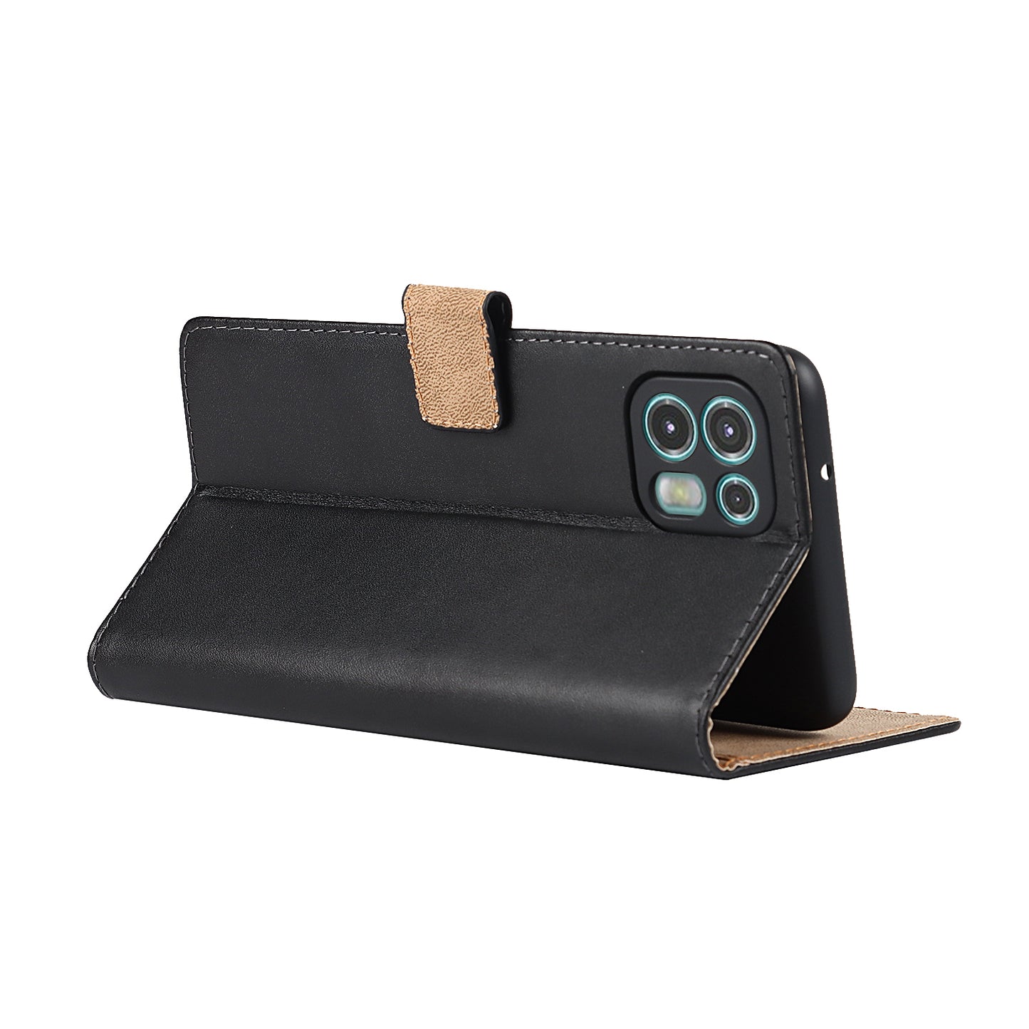 Shockproof Split Leather Wallet Stand Phone Protective Cover Case for Motorola Edge 20 Lite