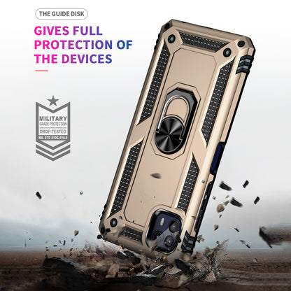 Anti-Drop Hard PC Soft TPU Shockproof Protective Case with Ring Kickstand Work with Magnetic Car Mount for Motorola Moto G50 5G