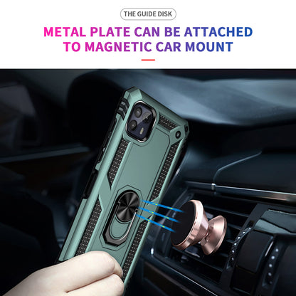 Anti-Drop Hard PC Soft TPU Shockproof Protective Case with Ring Kickstand Work with Magnetic Car Mount for Motorola Moto G50 5G