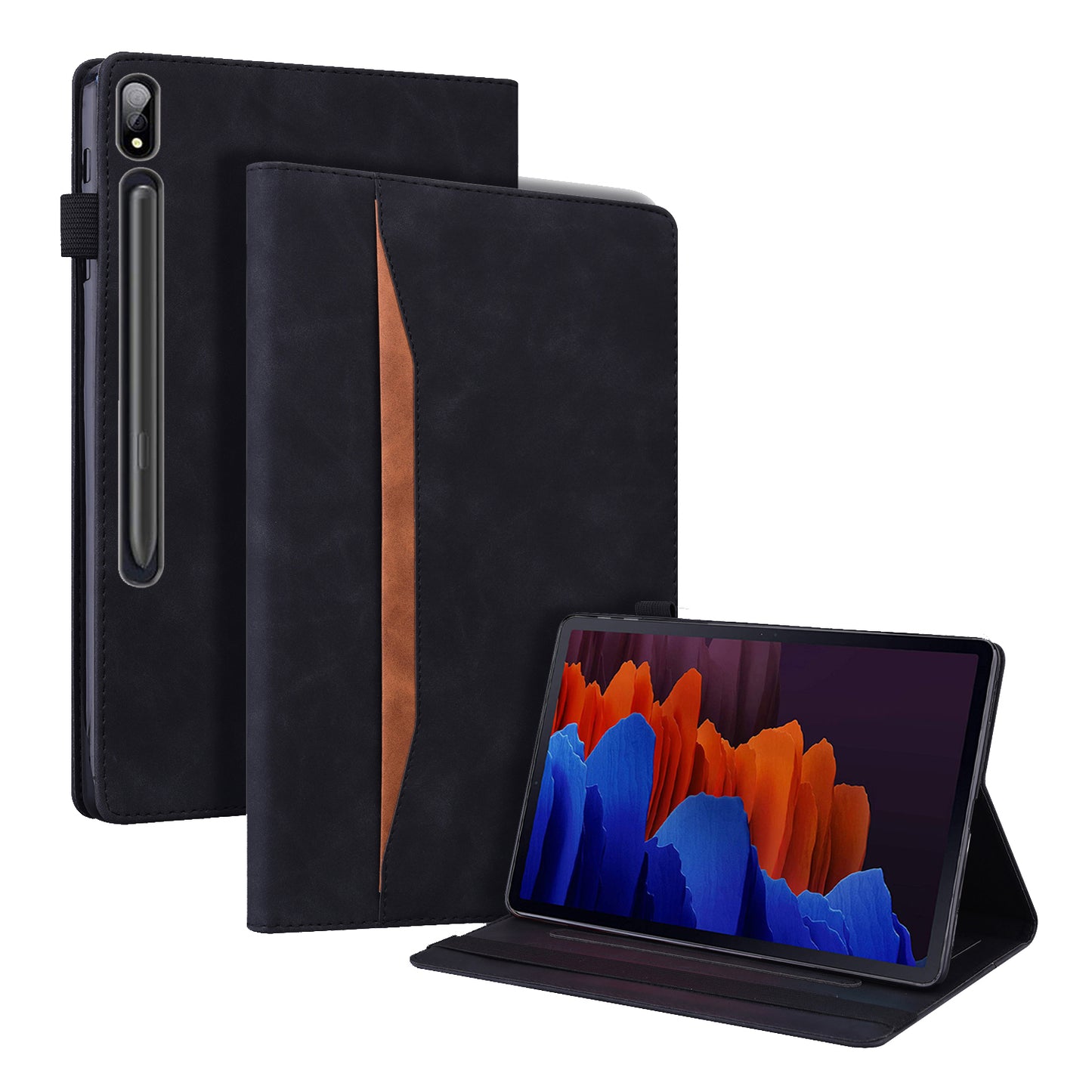 Shockproof Wallet Design Business Style PU Leather Flip Tablet Case with Stand for Lenovo Tab P12 Pro 12.6''