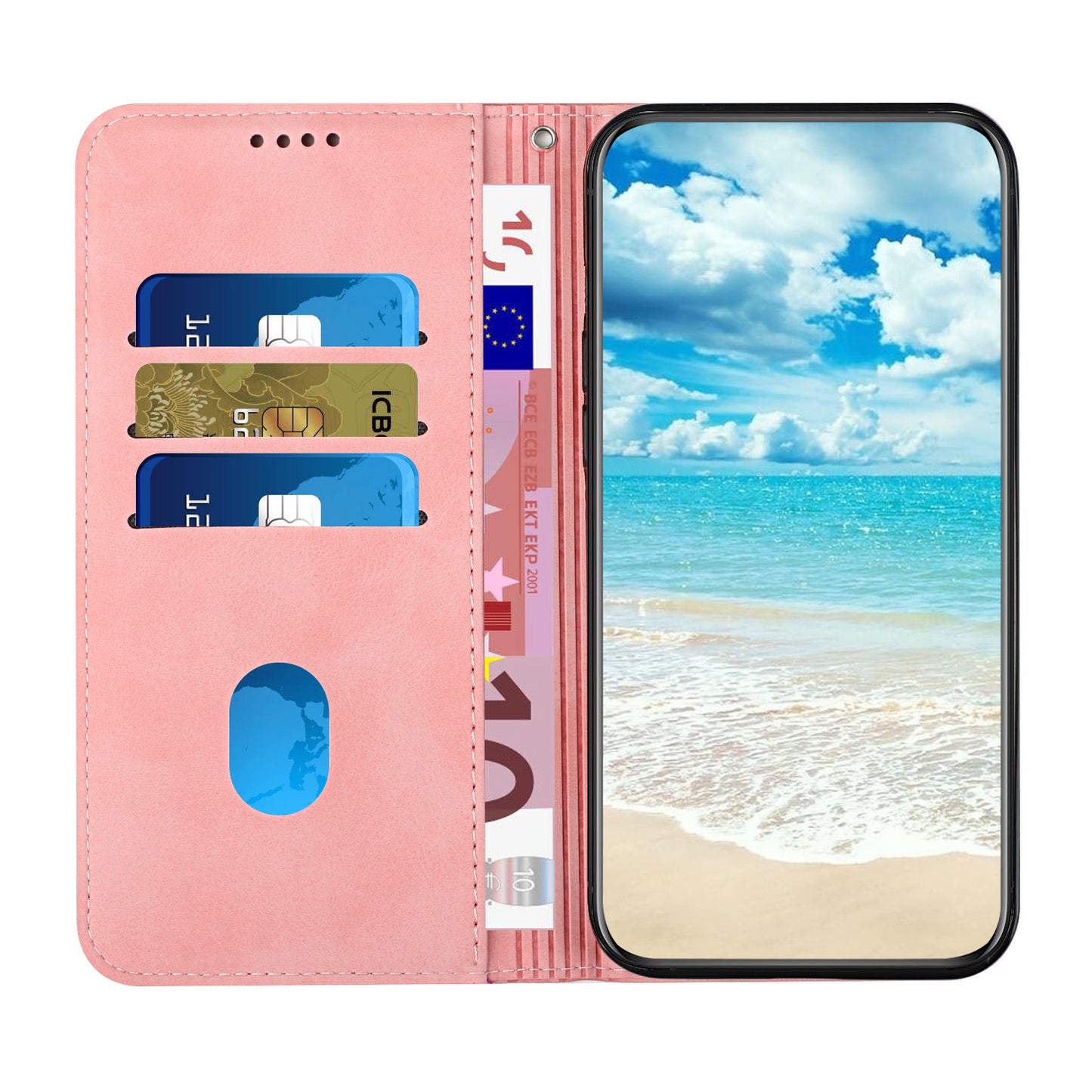 Skin-touch Well-protected Auto-absorbed Magnetic Closure Rhombus Pattern Leather Phone Cover with Stand for Motorola Moto G60S