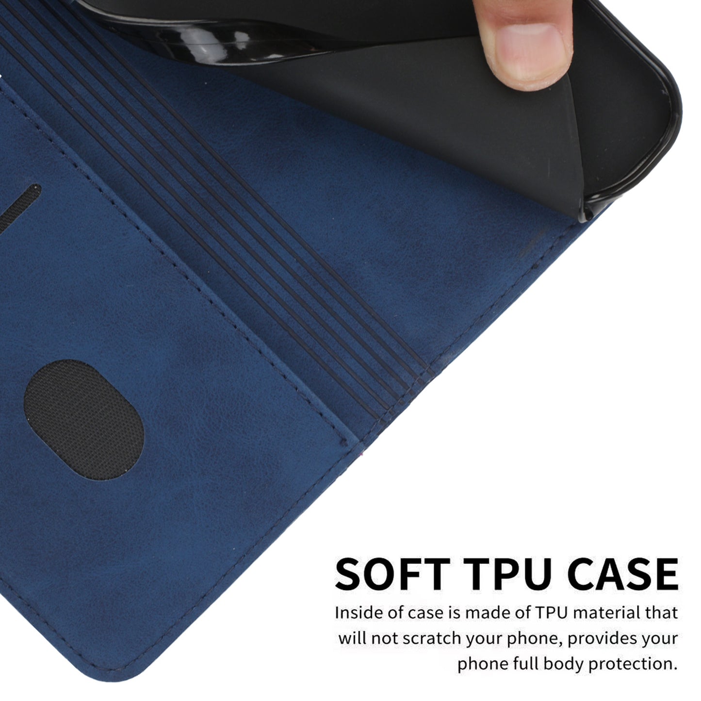 Auto-absorbed Magnetic Closing Rhombus Pattern Skin-touch Soft Inner TPU Case Leather Phone Cover with Stand for Motorola Moto G50 5G