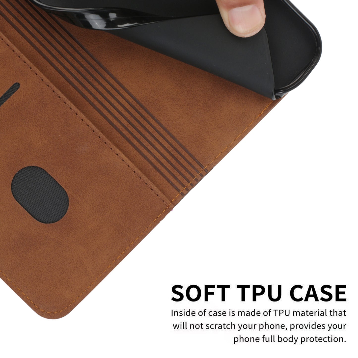 Auto-absorbed Magnetic Closing Rhombus Pattern Skin-touch Soft Inner TPU Case Leather Phone Cover with Stand for Motorola Moto G50 5G