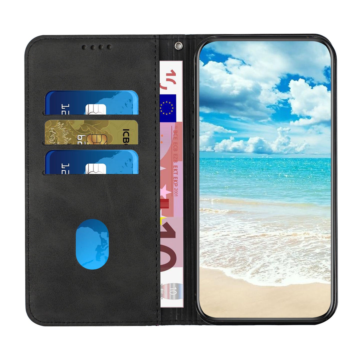 Soft TPU Inner Case + Leather Phone Cover Skin-touch Rhombus Pattern Auto-absorbed Magnetic Closure Stand Shell for Motorola Moto E20/E30/E40